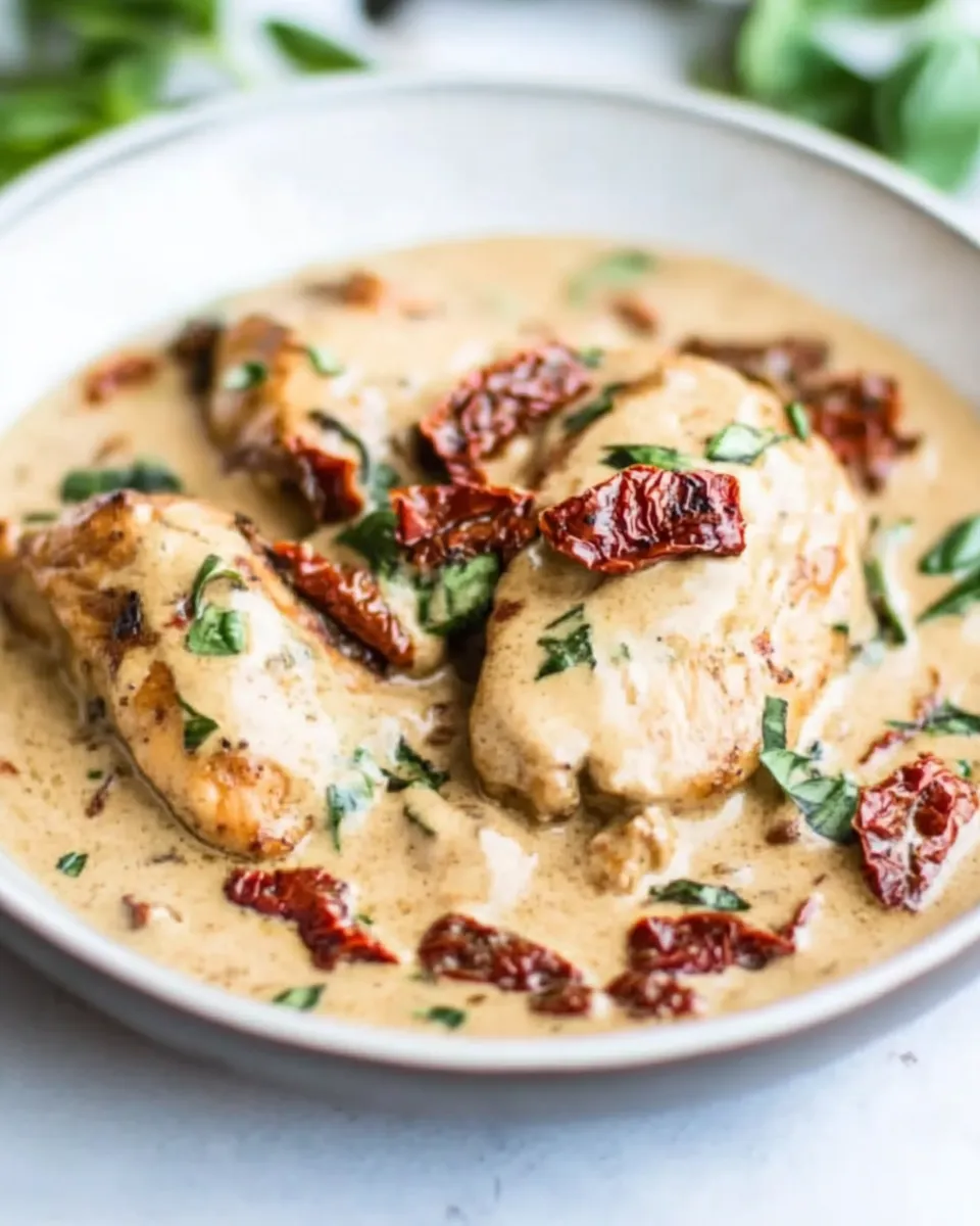 Classic Creamy Sun Dried Tomato and Basil Chicken image