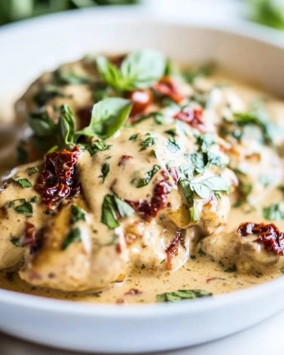 Easy Creamy Sun Dried Tomato and Basil Chicken recipe photo