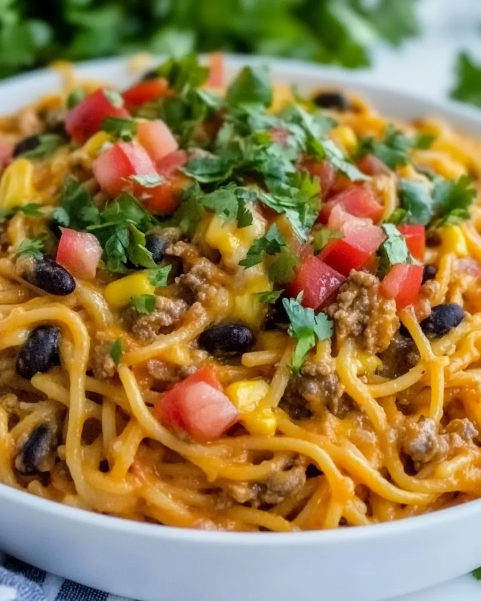 Easy Creamy Taco Spaghetti recipe photo