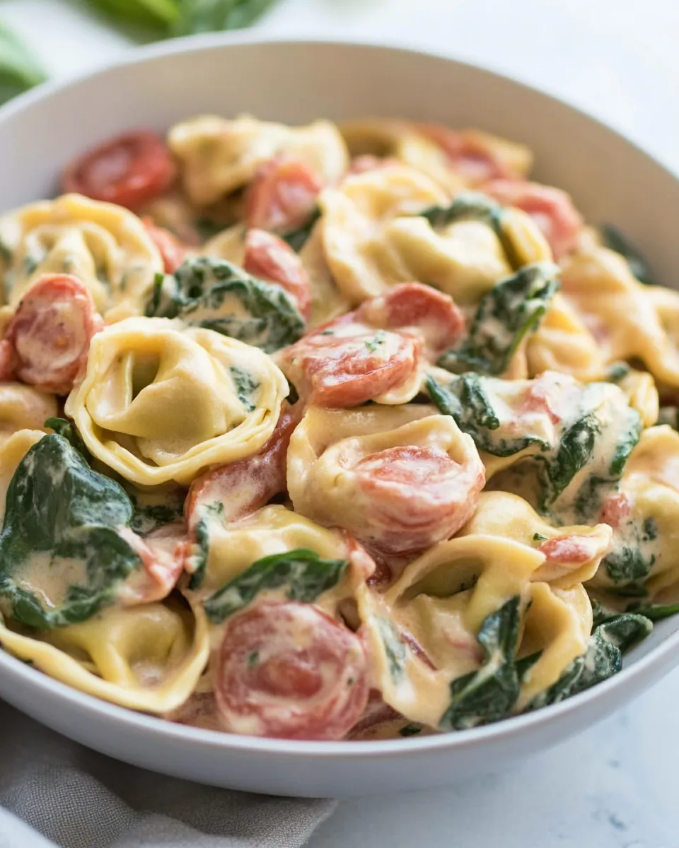classic Creamy Tomato and Spinach Tortellini image