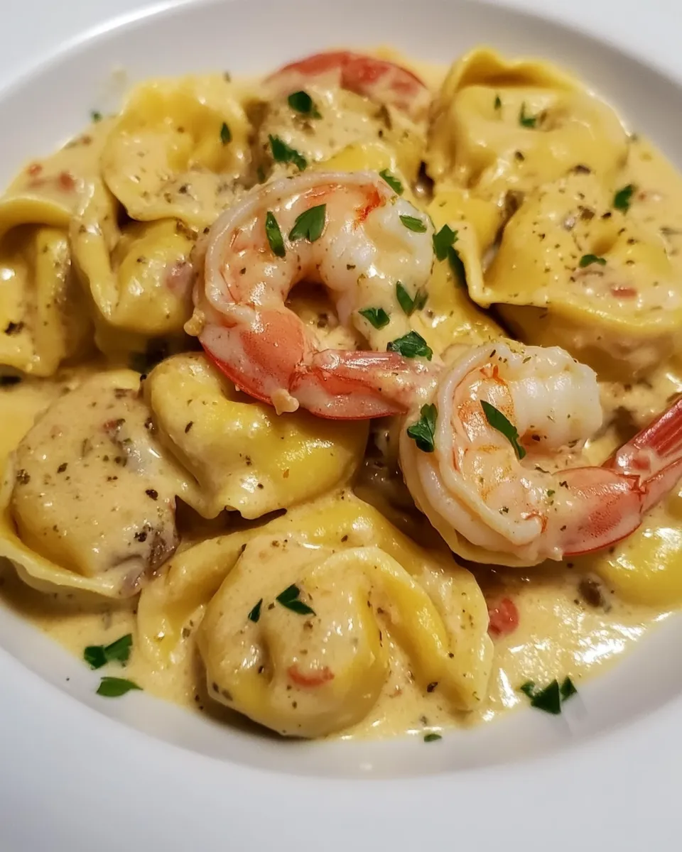 Easy Creamy Tortellini with Shrimp recipe photo