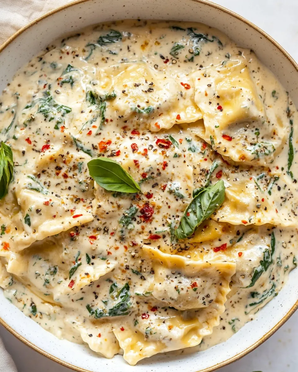 Easy Creamy Tuscan Ravioli picture