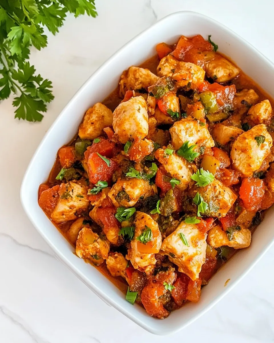 Delicious Creole Chicken plate image