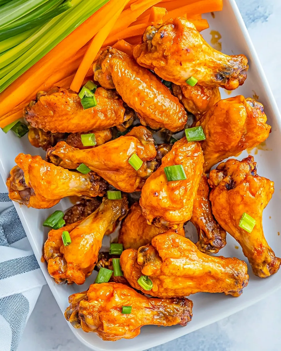 Easy Crispy Air Fryer Chicken Wings plate image