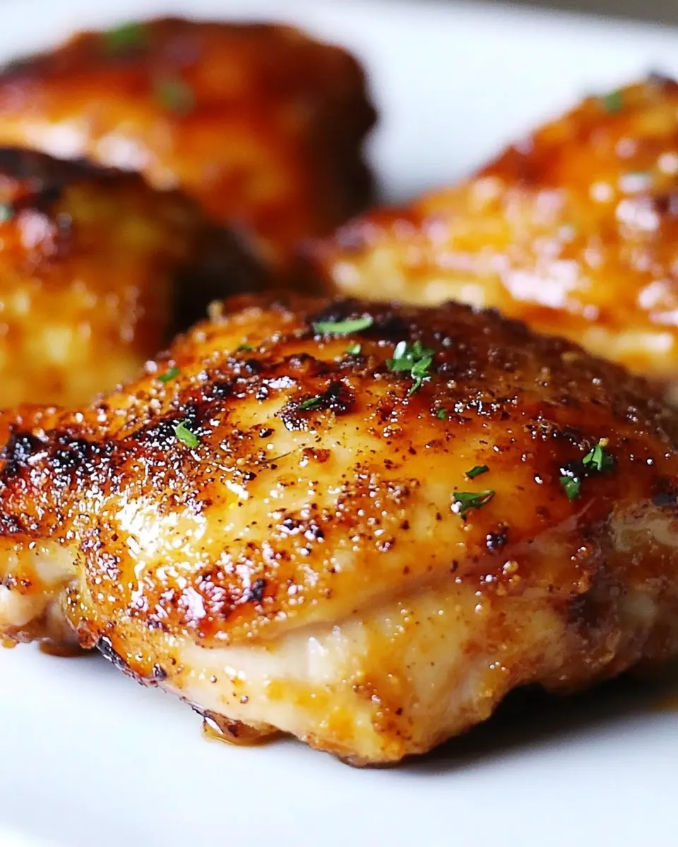 Easy Crispy Baked Chicken Thighs recipe photo