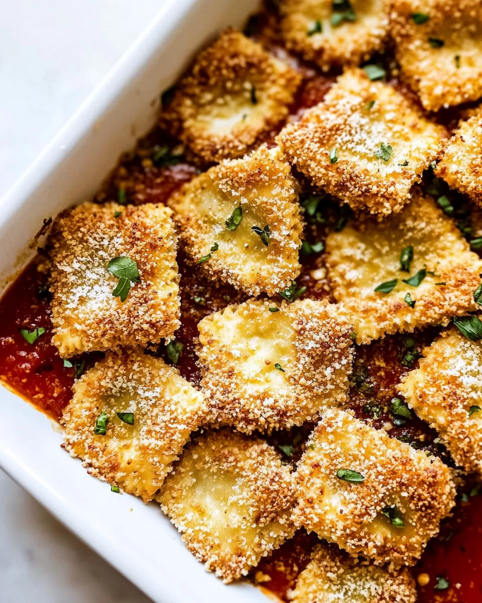 Homemade Crispy Baked Parmesan Ravioli photo