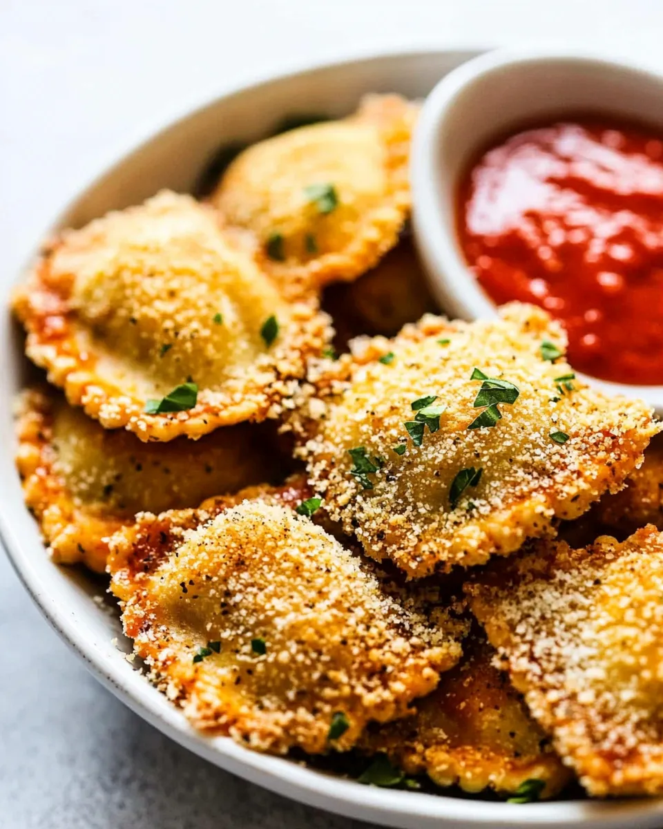 Easy Crispy Baked Parmesan Ravioli recipe photo