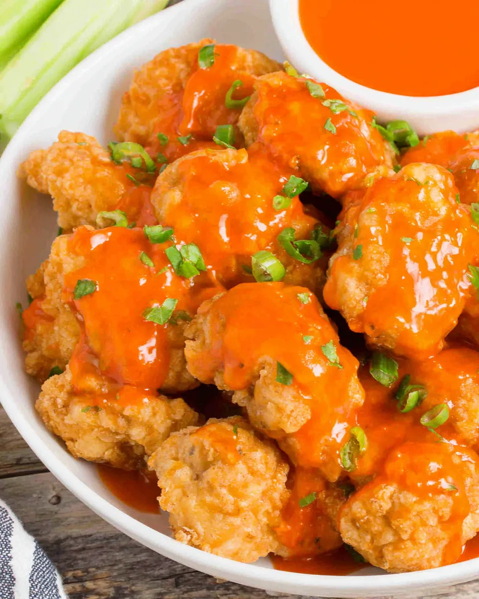 Easy Crispy Boneless Chicken Wings food shot