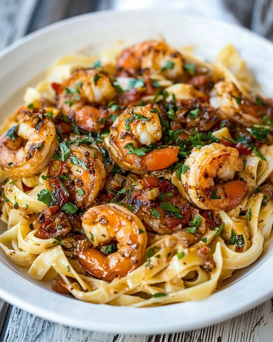 Classic Crispy Cajun Shrimp Fettuccine image