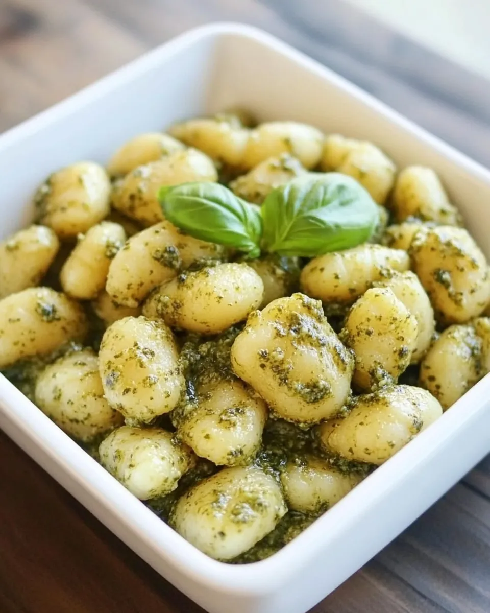 Classic Crispy Gnocchi with Basil Pesto image