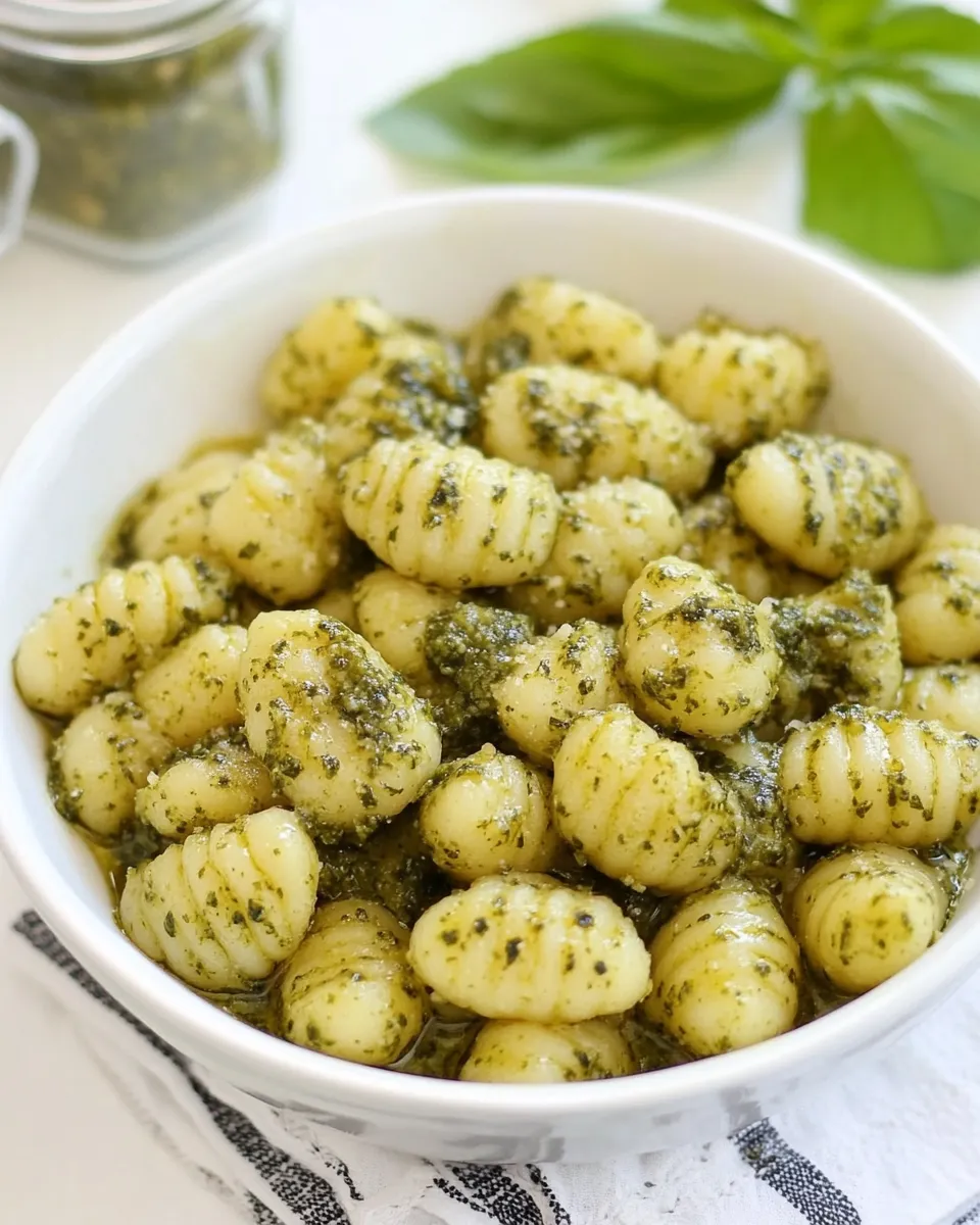 Easy Crispy Gnocchi with Basil Pesto picture