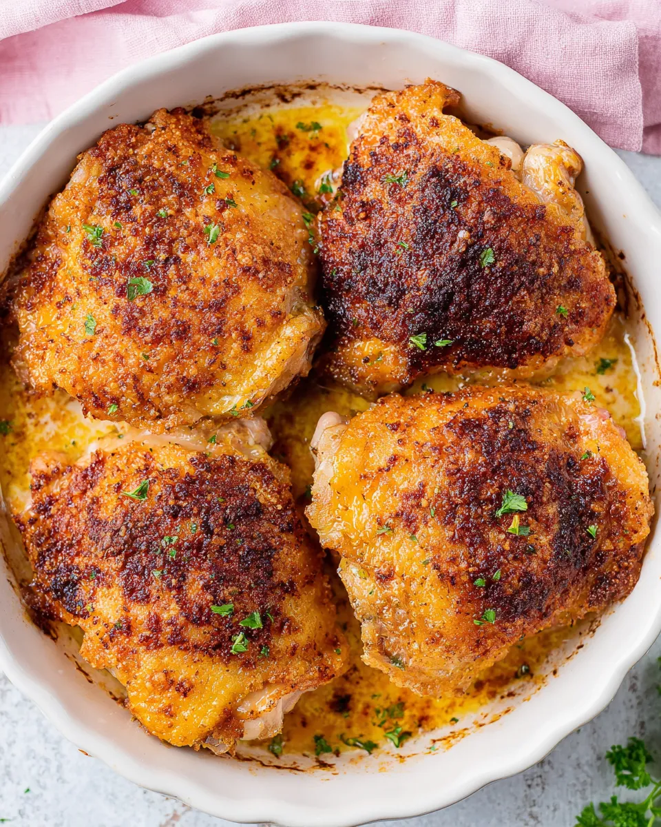 Delicious Crispy Oven-Baked Chicken Thighs dish photo