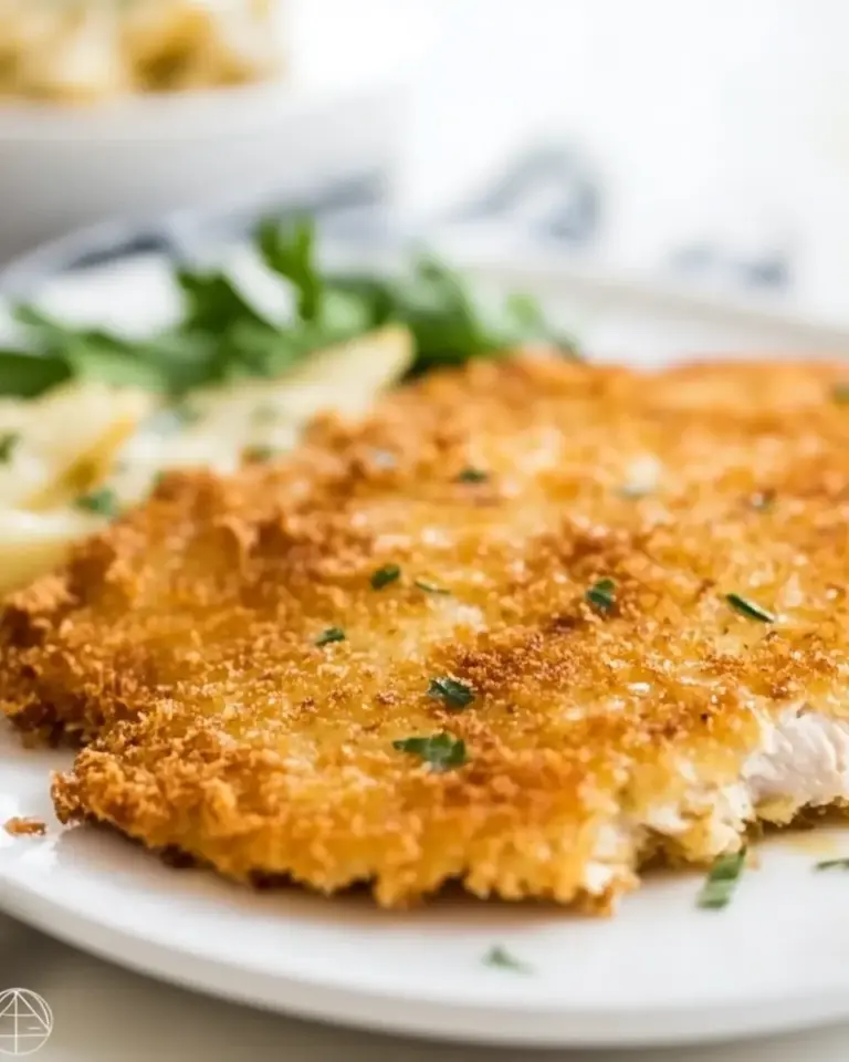 Homemade Crispy Oven Baked Chicken Schnitzel photo