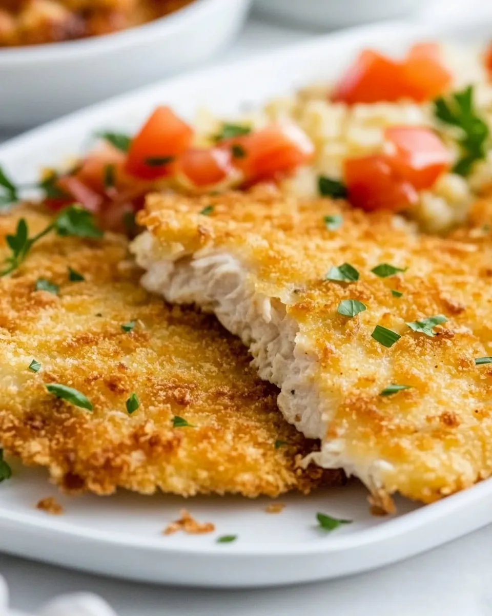 Classic Crispy Oven Baked Chicken Schnitzel image