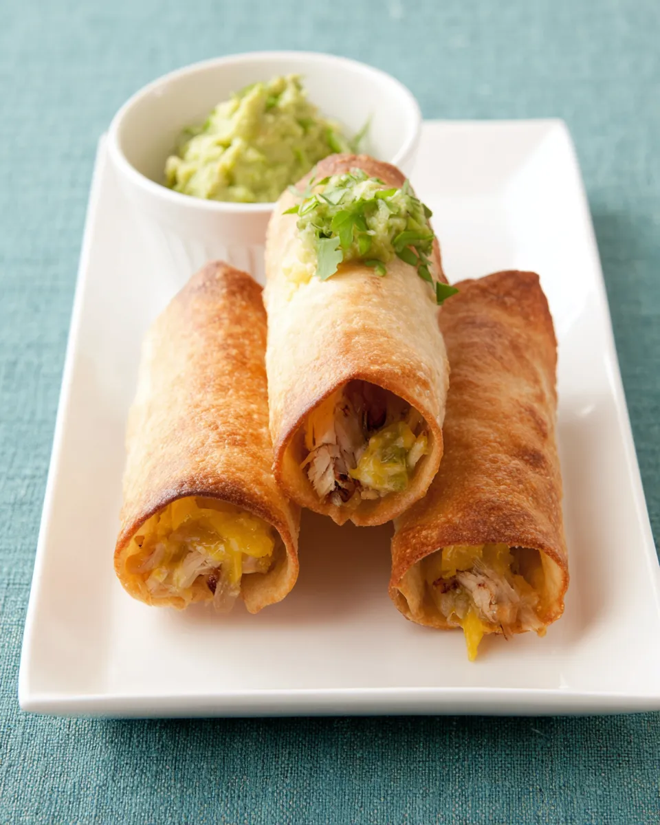 Classic Crispy Pan-Fried Chicken Flautas dish photo