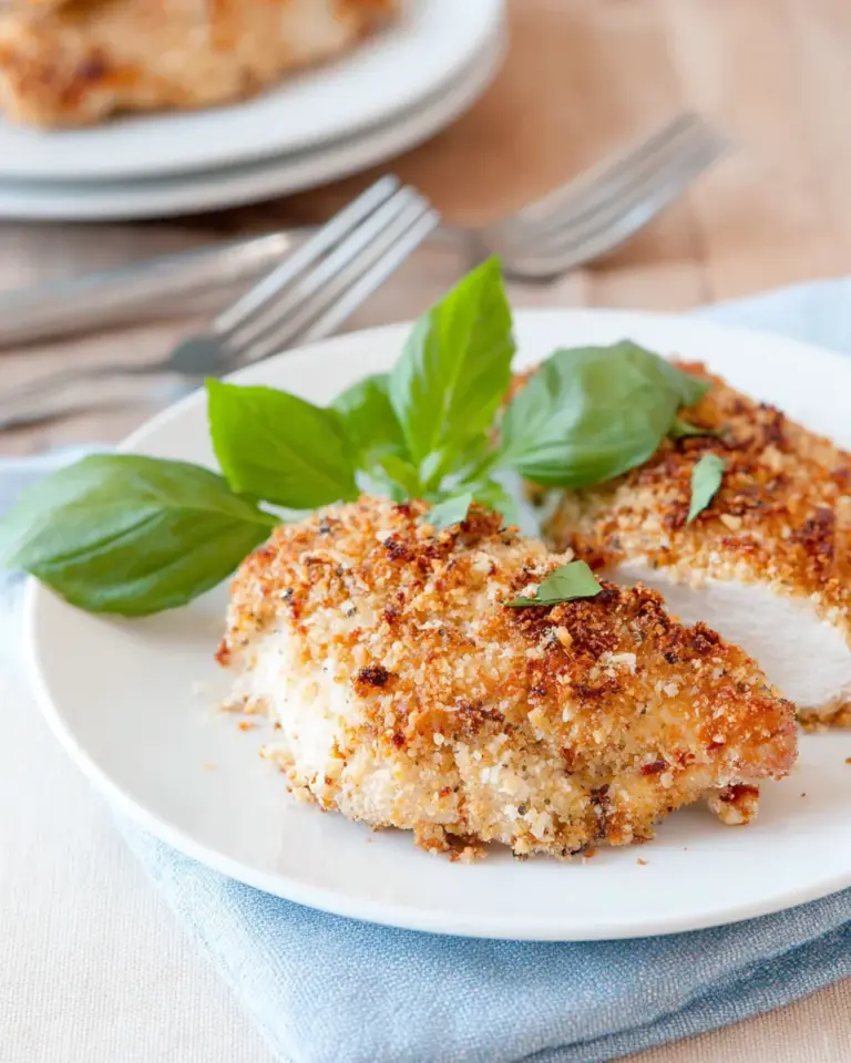 Homemade Crispy Pesto Parmesan Chicken photo