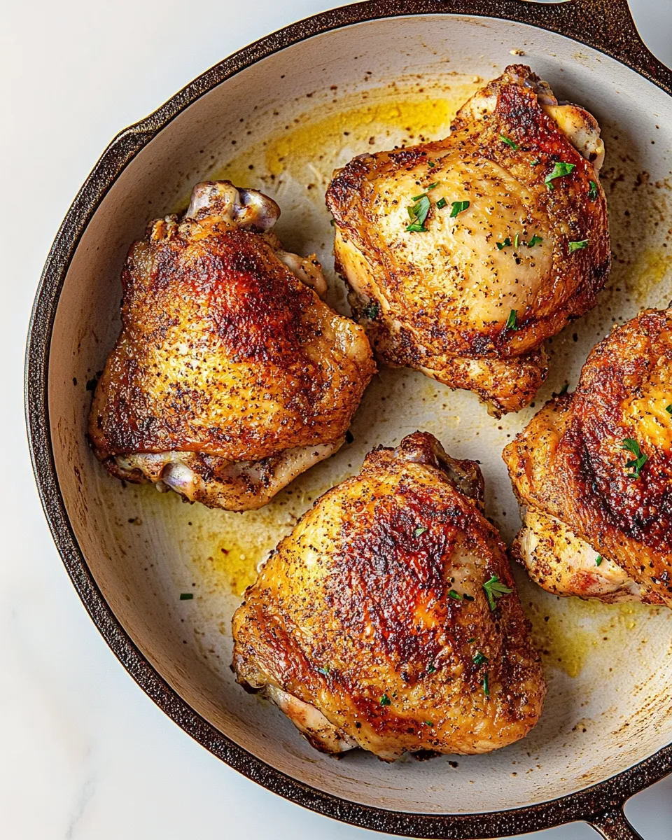 classic Crispy Skin Skillet Chicken Thighs image