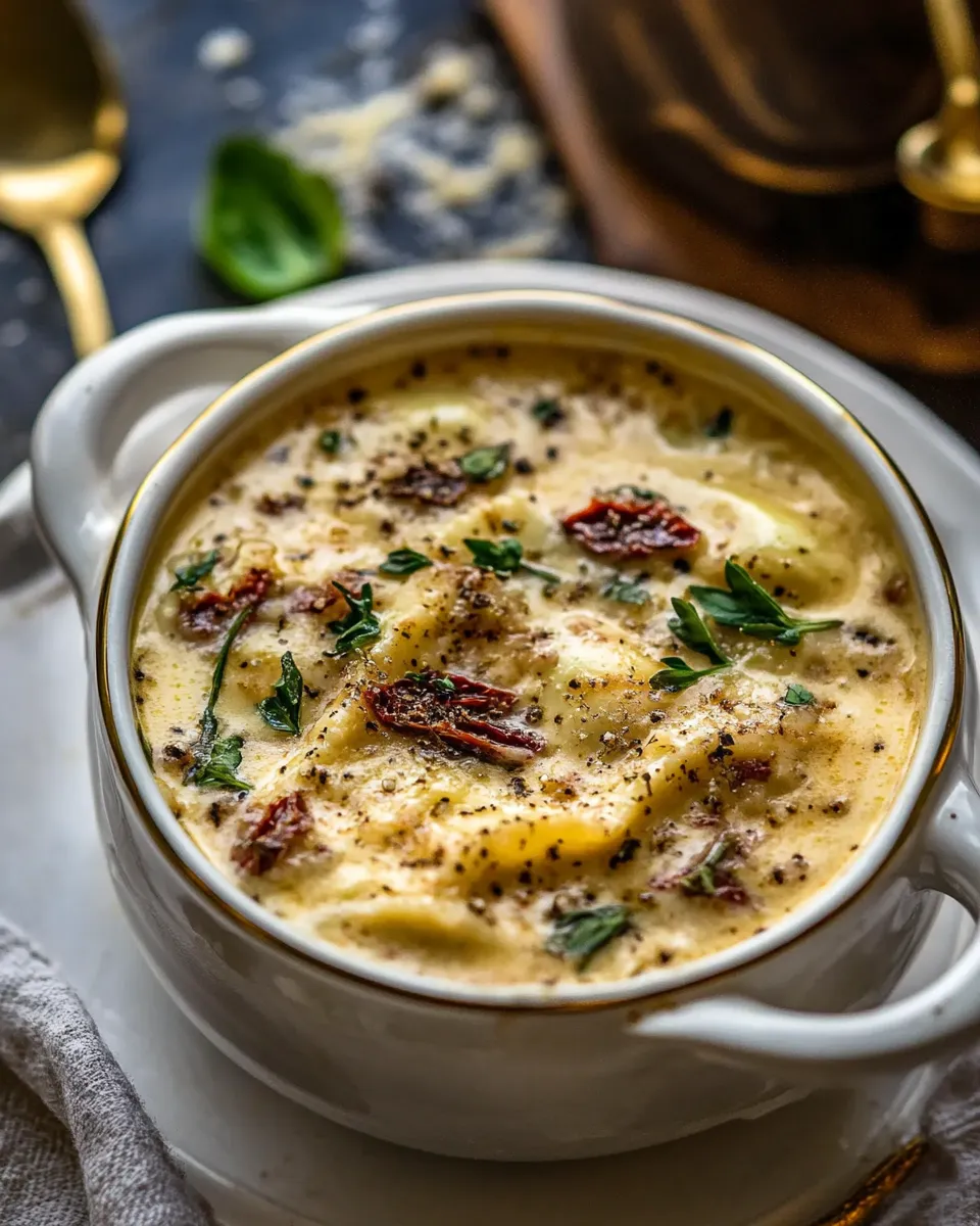 Classic Crockpot Creamy Sun-Dried Tomato Lasagna Soup. image