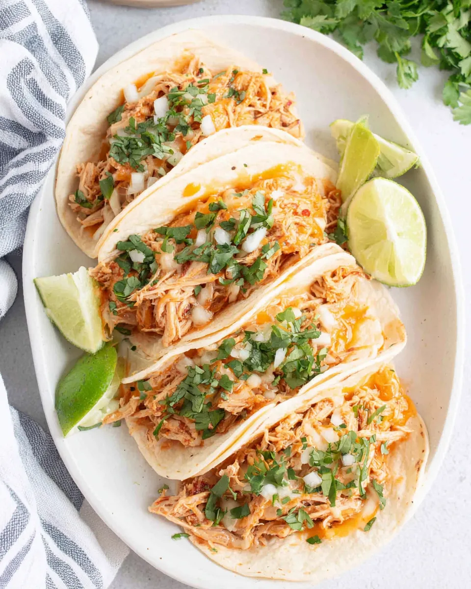 Classic Crockpot Shredded Chicken Tacos dish photo