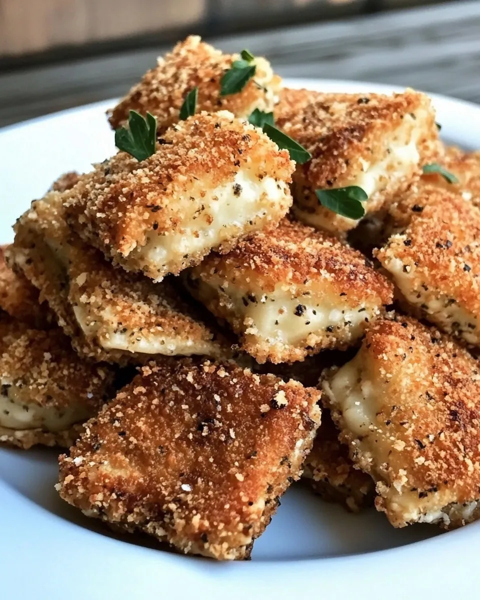 Classic Crunchy Oven-Fried Cheese Ravioli. image