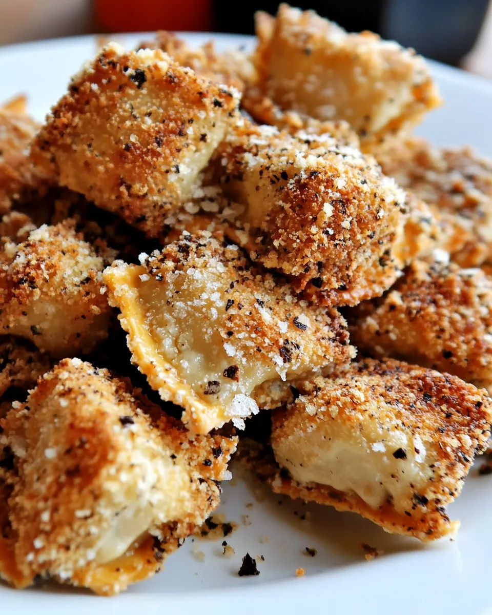 Delicious Crunchy Oven-Fried Cheese Ravioli. dish photo