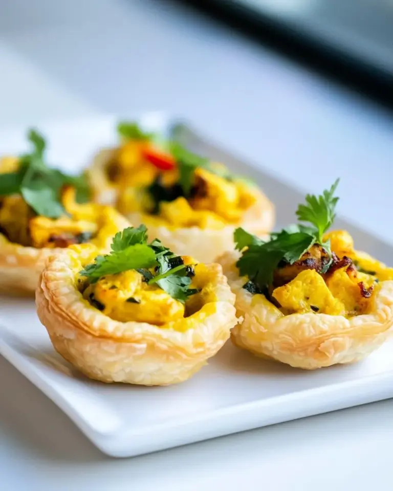 Homemade Curried Chicken Pastry Cups photo