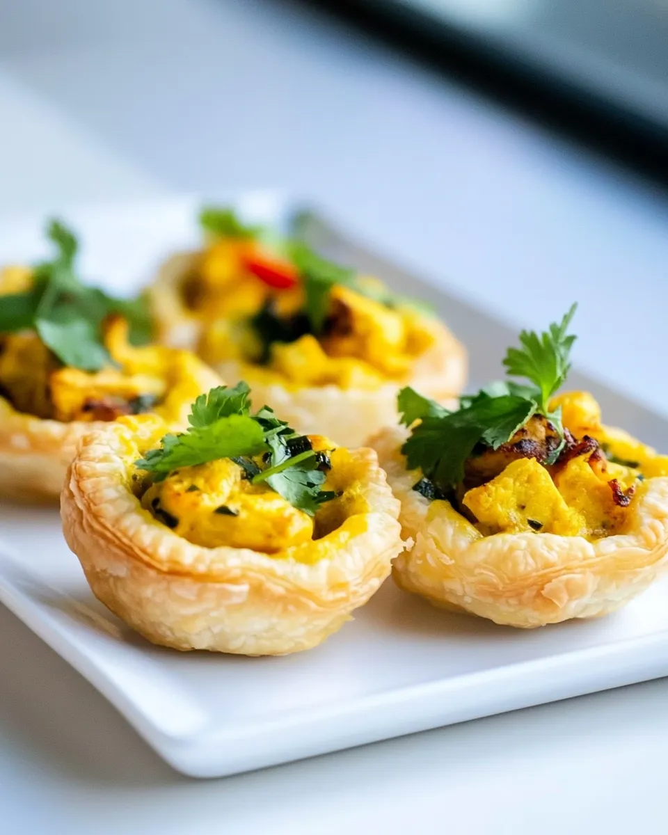 Homemade Curried Chicken Pastry Cups photo