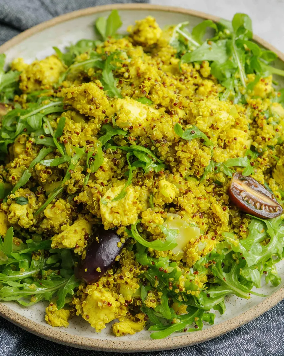 Easy Curried Quinoa Chicken Salad food shot