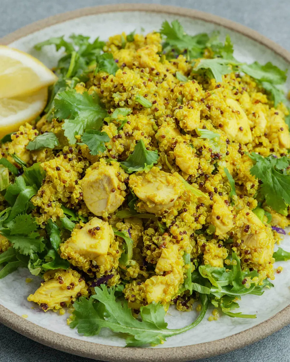 Delicious Curried Quinoa Chicken Salad plate image