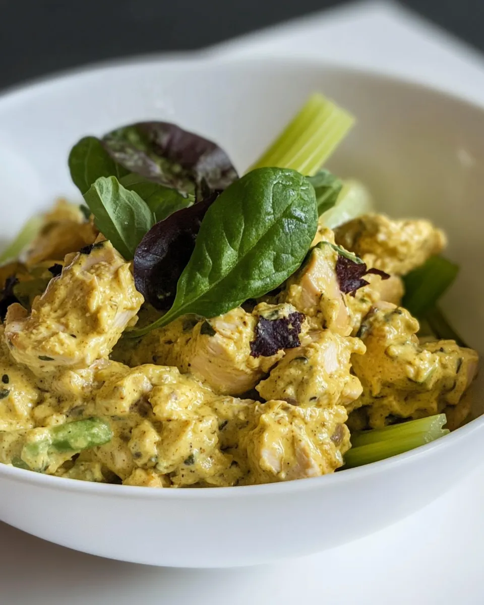 Easy Curry Chicken Salad with Celery recipe image