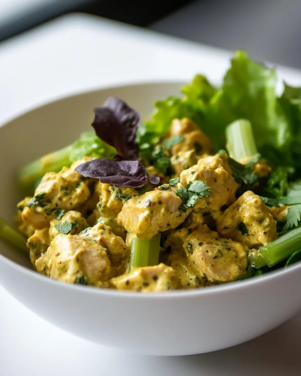 Delicious Curry Chicken Salad with Celery dish photo