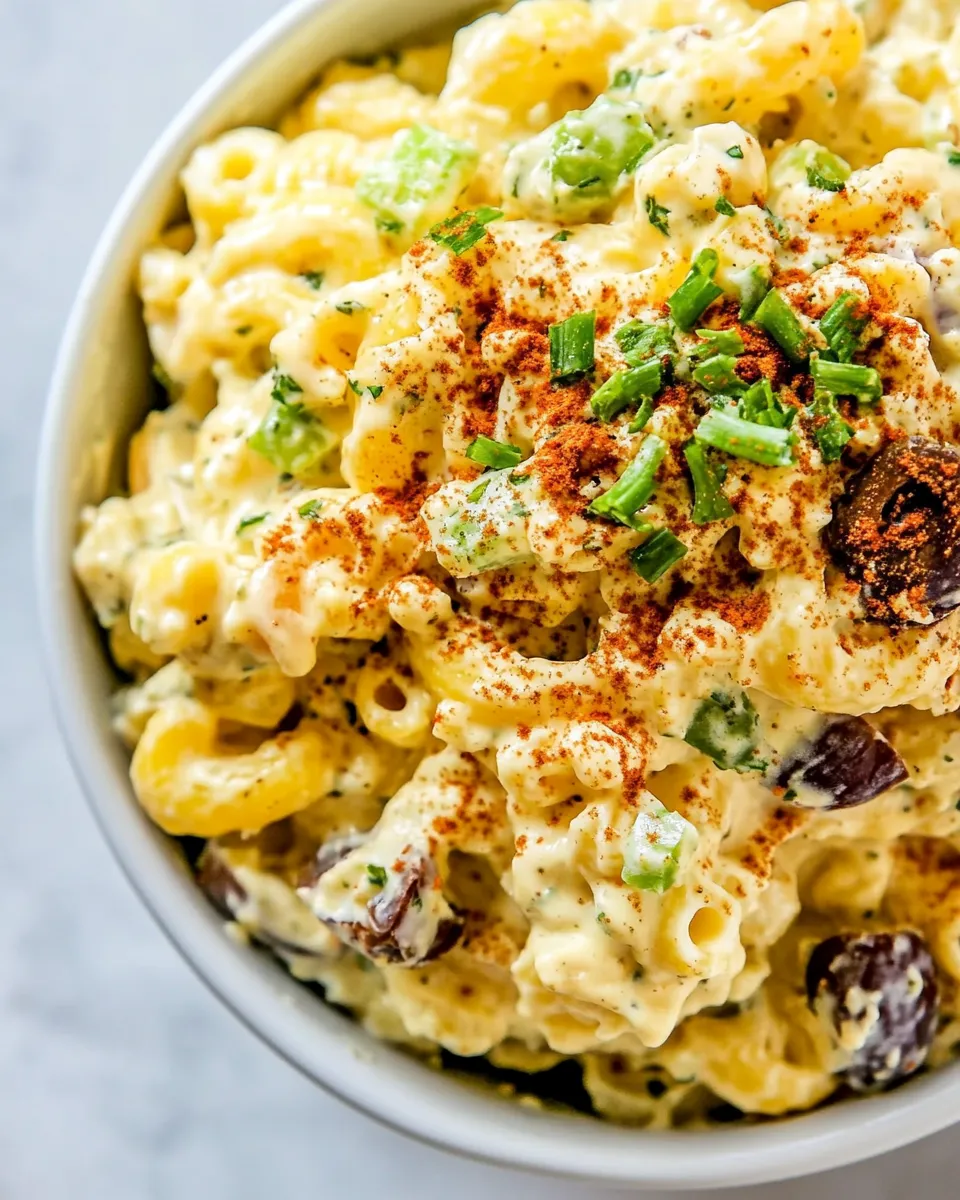 Homemade Deviled Egg Macaroni Salad photo
