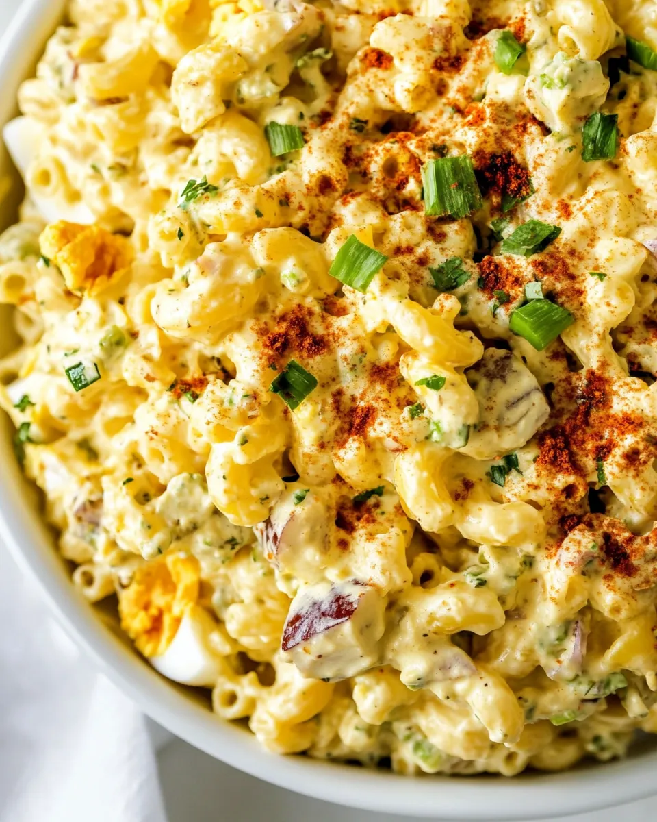 Classic Deviled Egg Macaroni Salad image