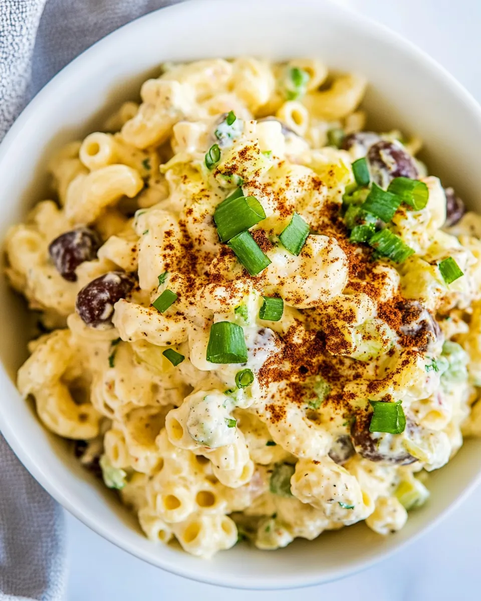 Easy Deviled Egg Macaroni Salad recipe photo