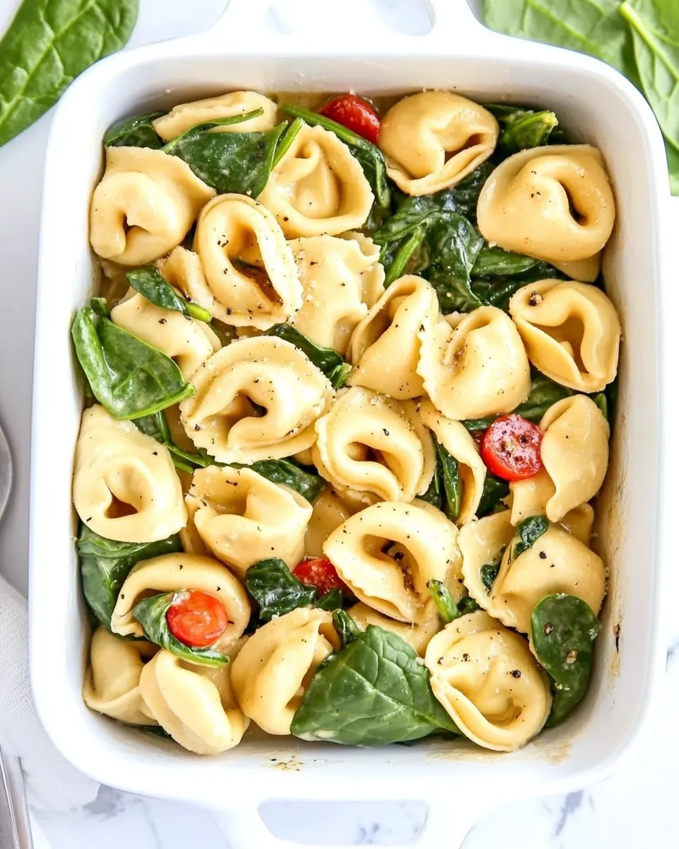 homemade EASY Brown Butter Spinach Tortellini One Pot! photo