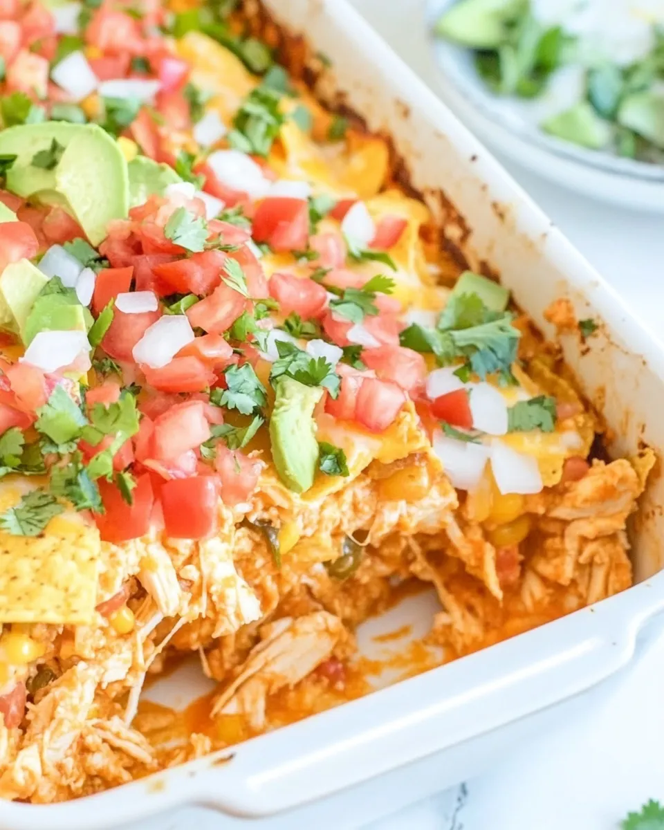 Classic EASY Chicken Taco Casserole image