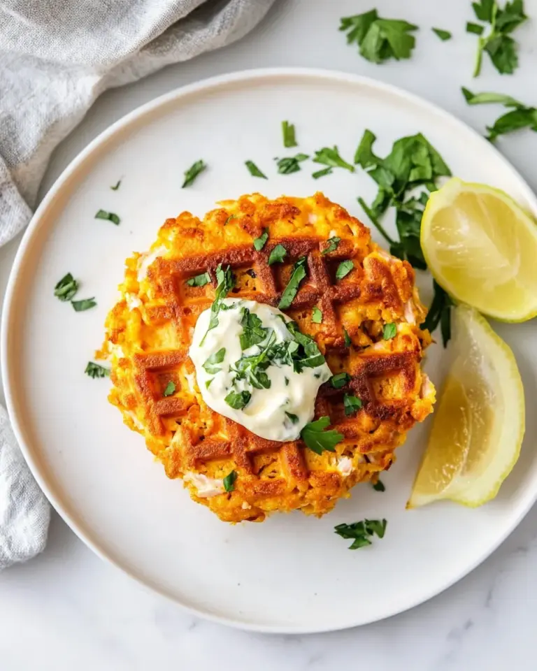 homemade Easy (10-minute) Waffled Salmon Cakes photo