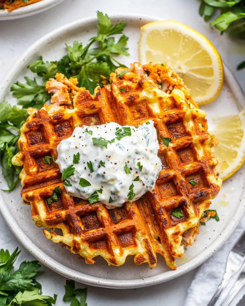 easy Easy (10-minute) Waffled Salmon Cakes picture