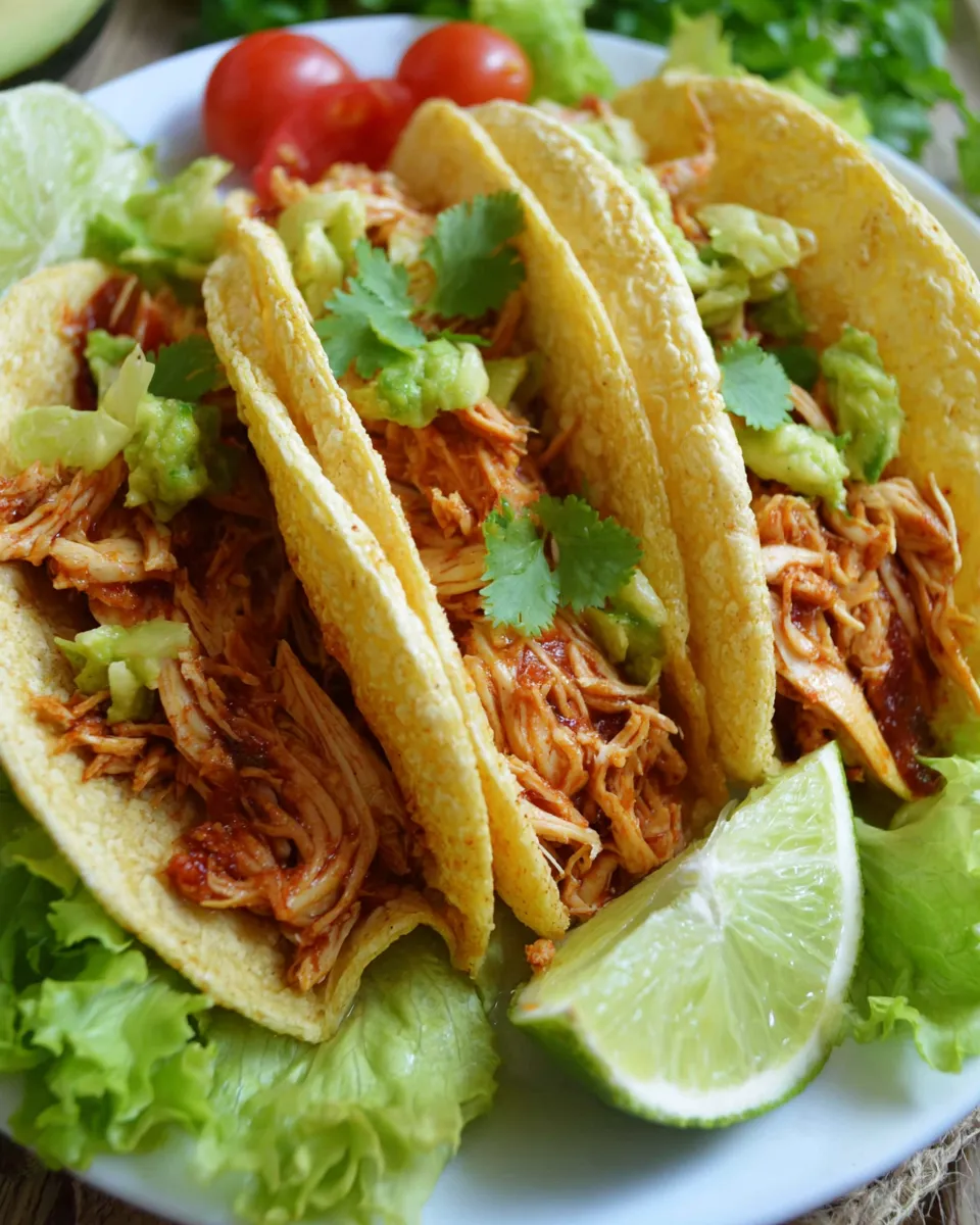 Delicious Easy 3-Ingredient Chicken Tacos recipe photo