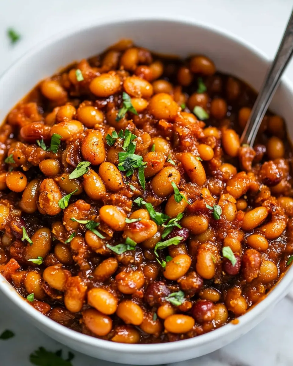Quick Easy Baked Beans dish photo