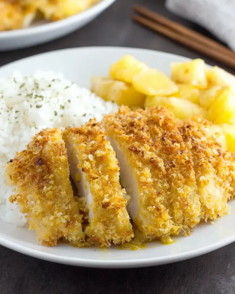 Homemade Easy Baked Chicken Katsu with Pineapple Katsu Sauce photo
