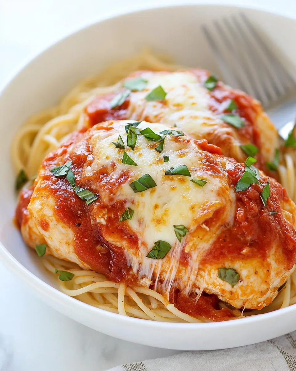 Classic Easy Baked Chicken Parmesan for Two recipe photo