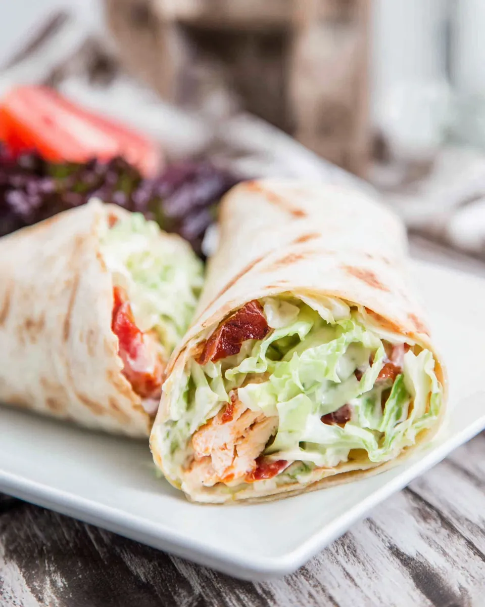Delicious Easy Buffalo Chicken Wraps food shot