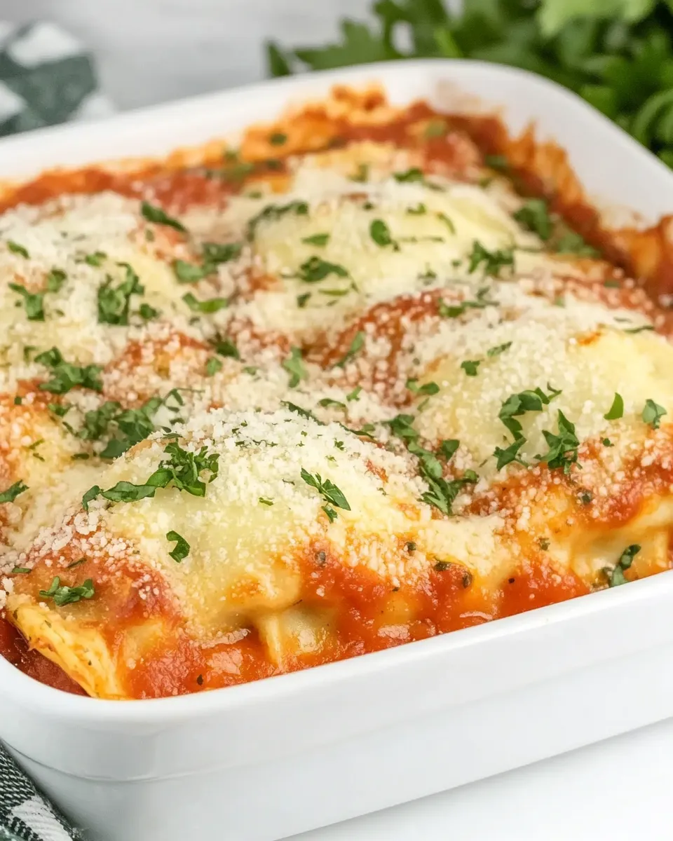 Classic Easy Cheesy Baked Ravioli (Four Ingredients!) image
