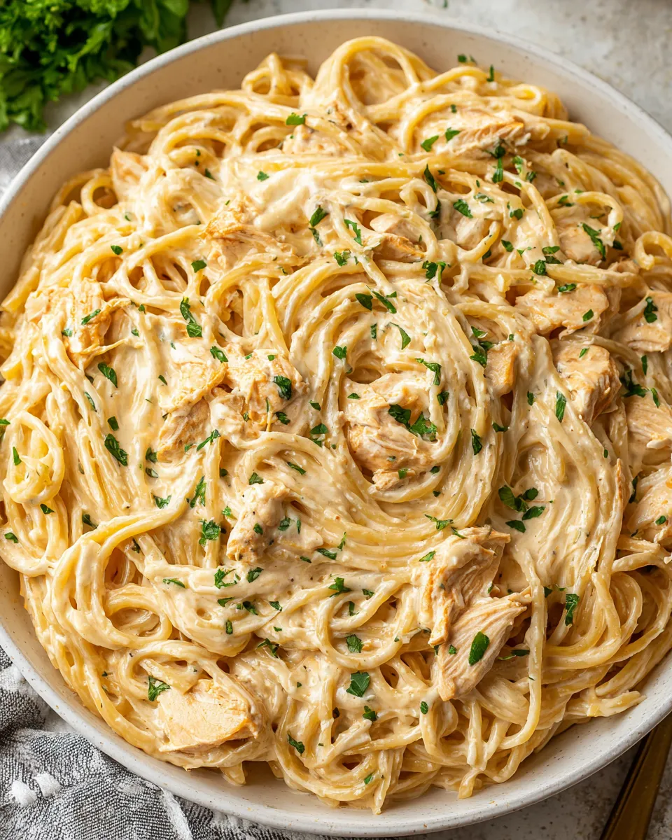 Quick Easy Cheesy Buffalo Chicken Pasta dish photo