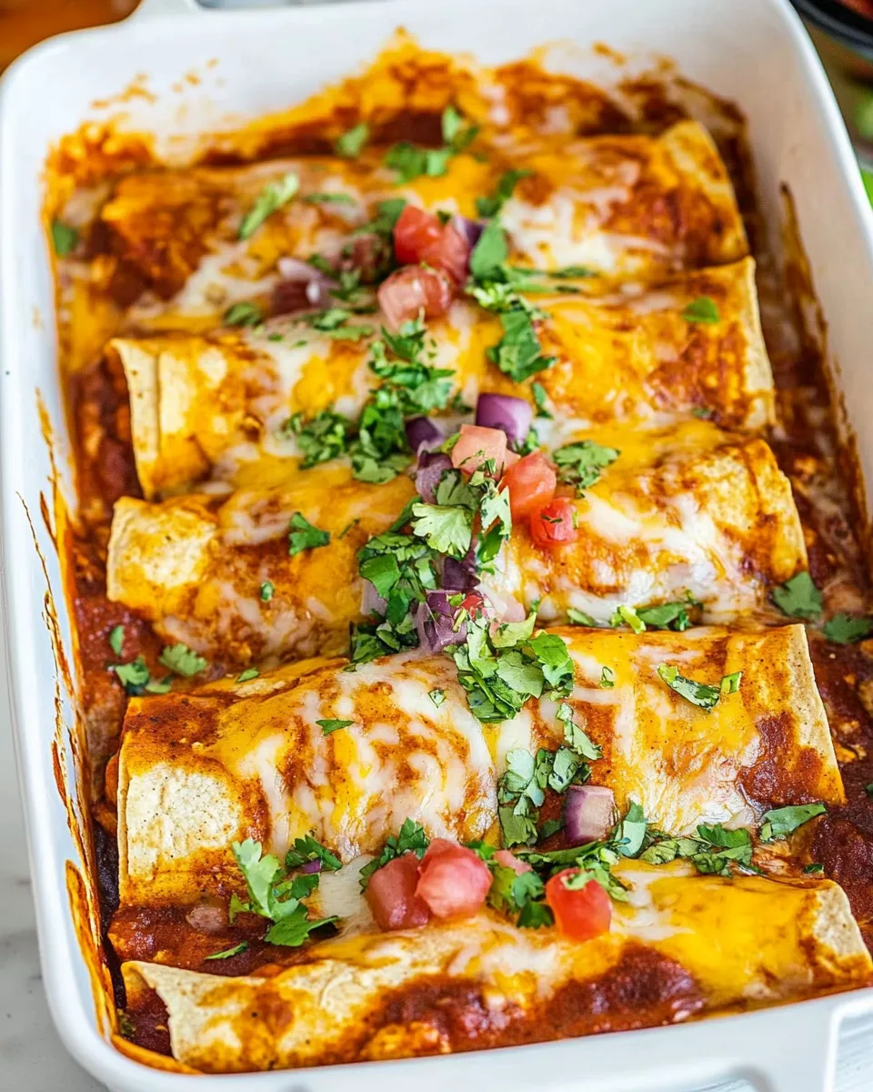 Quick Easy Chicken Enchiladas dish photo