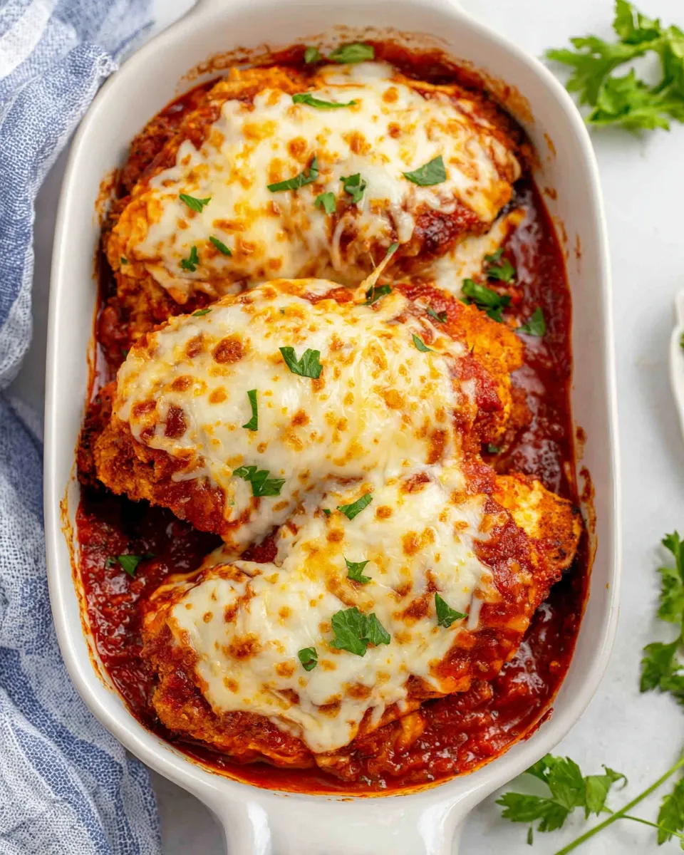 Quick Easy Chicken Parmesan dish photo