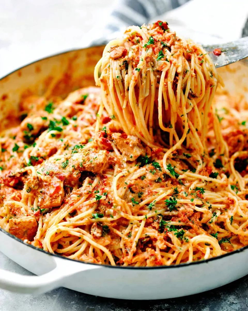 Classic Easy Chicken Spaghetti dish photo