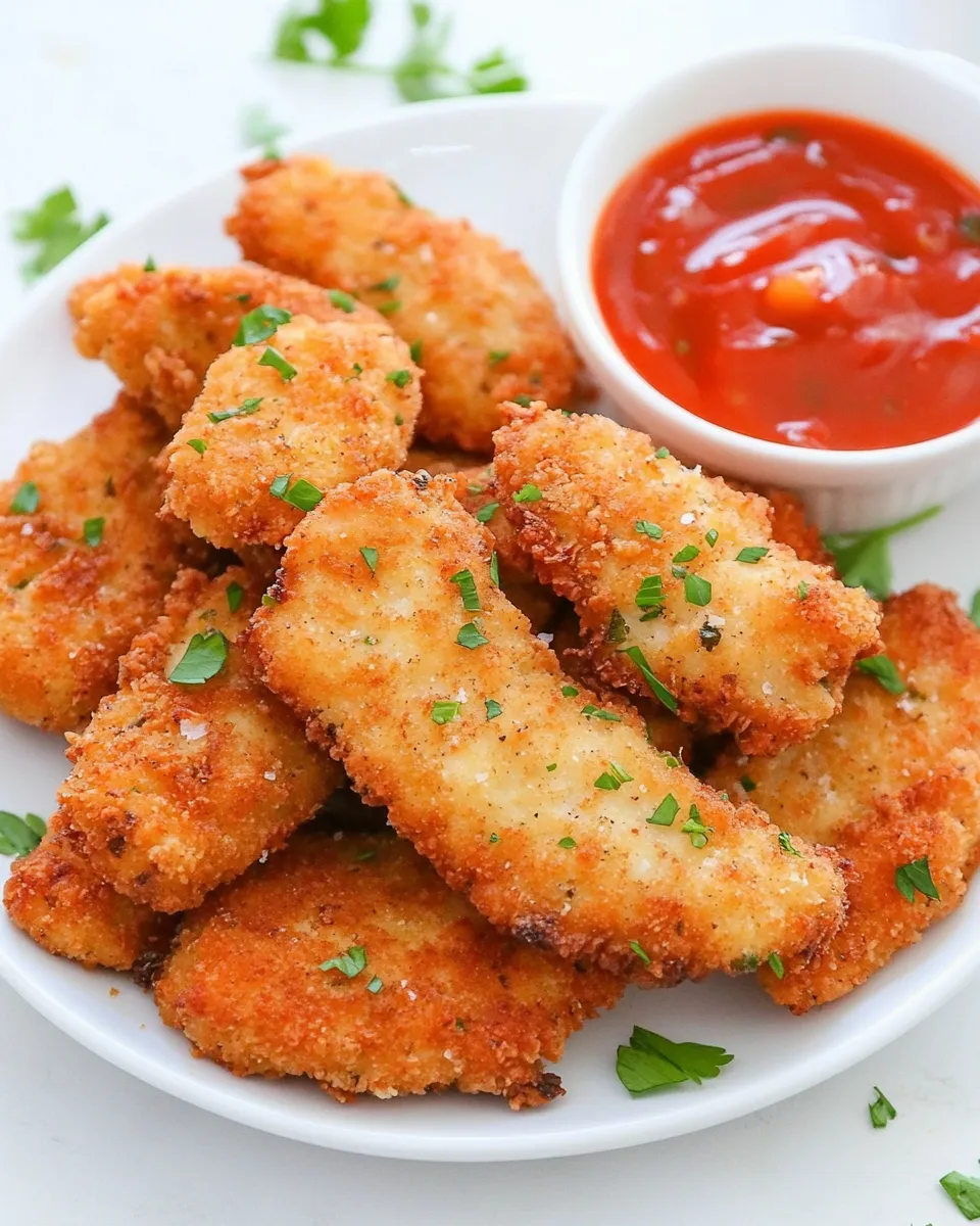 Classic Easy Chicken Strips Recipe (Giant Chicken Nuggets) image