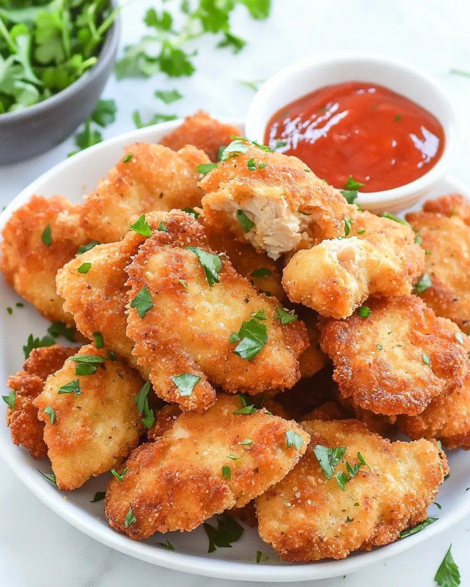 Delicious Easy Chicken Strips Recipe (Giant Chicken Nuggets) shot